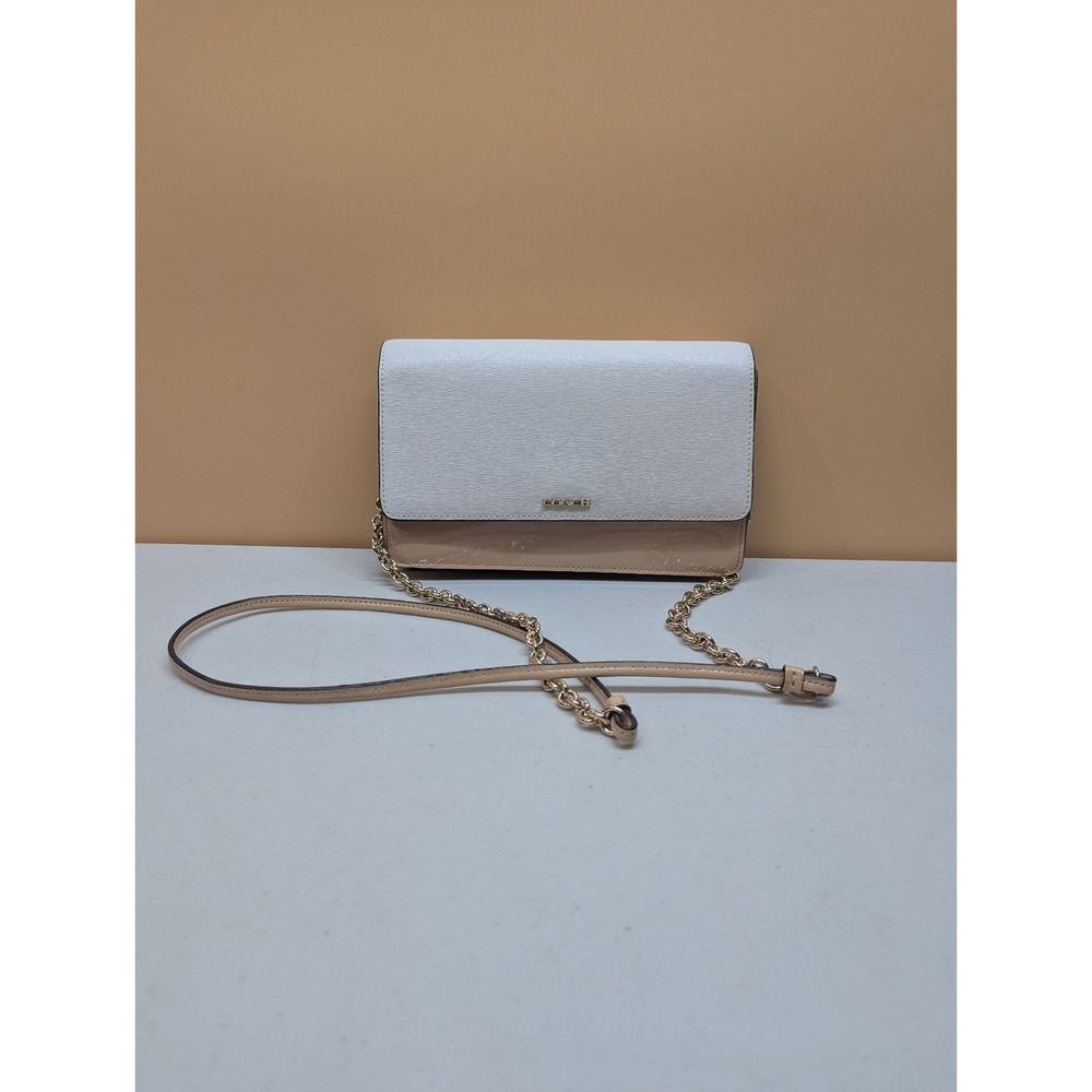 Authentic Coach 51571 Crosstown Colorblock Small Crossbody Mixed Leather Bag